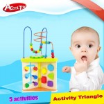 Cub multiactivitati 5 in 1 Activity  Triangle din lemn